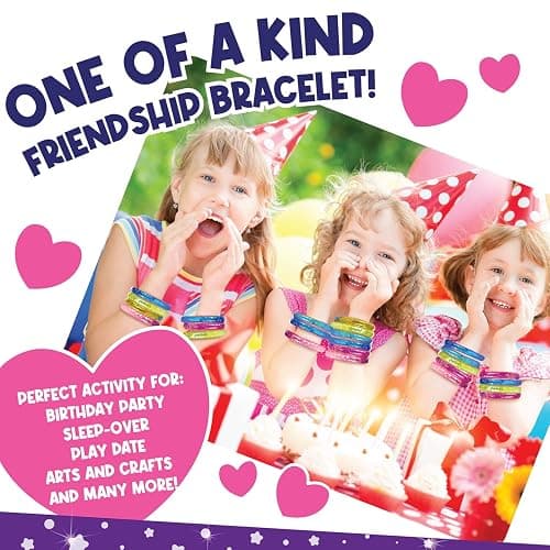 PURPLE LADYBUG Make Your Own Glitter Bracelet Making Kit for Girls - Stocking Stuffers for Kids, Gift for 6-7-8 Years Old Girl, Crafts for Girls Ages 6-8, Toy Gift for Christmas & Birthday thumbnail 7