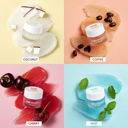 ANRCOLLECT Lip Scrub and Lip Mask Set- Lip Treatment Care Kit with 2 Lip Exfoliator Scrub & 2 Lip Butter Mask, Intense Hydration Set for Dry Chapped Cracked Lips (4 Pack) thumbnail 6