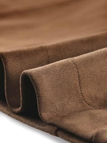Allegra K Faux Suede Blazer for Women Lapel Collar Button Front Long Sleeve Jacket Casual Office Wear thumbnail 5