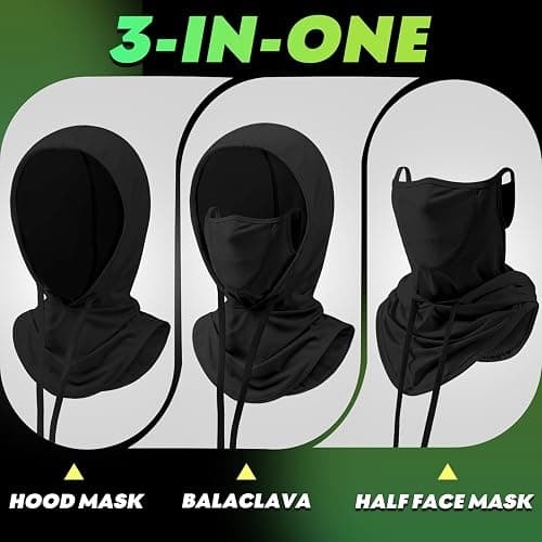 3 in 1 Summer Cooling Balaclava Hood Face Mask with Ear Loops Men Women Sun UV Protection Breathable Full Head Cover thumbnail 2