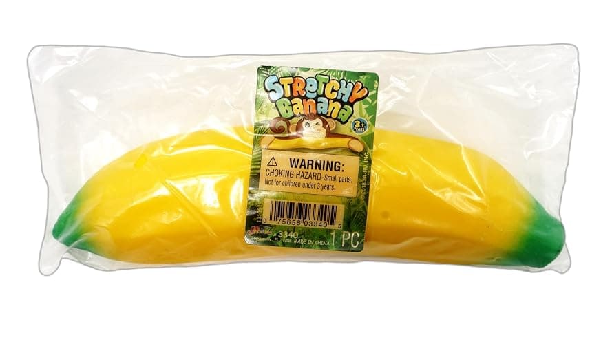 JA-RU Stretchy Banana Toys (1 Banana) Super Squishy Fidget Toy for Kids & Adult. Sand-Filled Rubber Banana Toy. Stress & Anxiety Relief Autism Sensory Toys. Stretchy Fruit Bulk Party Favor 3340-1-p thumbnail 5