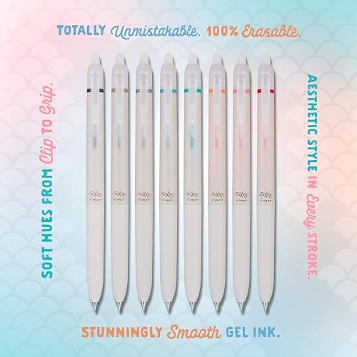 PILOT FriXion Waai Erasable Gel Pens, 8-Pack Pouch, Extra Fine Point 0.5 mm, Assorted Colors, FriXion Erasable Pens 0.5 - Ideal for School, Journaling & Office Writing thumbnail 3