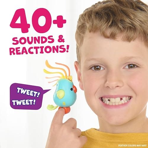 Fingerlings Sweet Tweets Interactive Bird – Record & Play Secret Messages, Includes 40+ Sounds & Reactions – Lionel (Blue) thumbnail 5