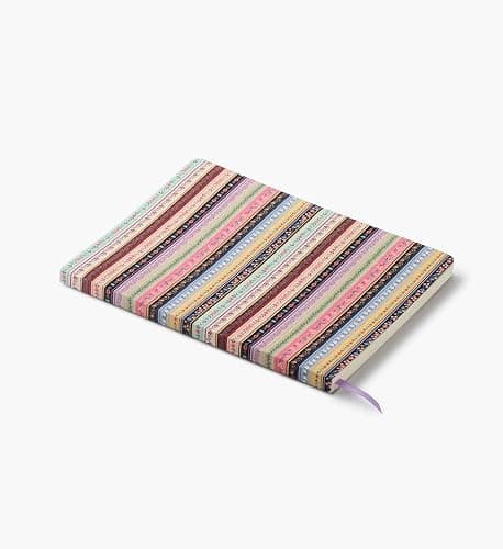 RIFLE PAPER CO. Gemma Softcover Journal 150 Lined Pages, 8.5" L x 6.25" W, Linen Textured Paper-Wrapped Hardboard Cover, Includes Grosgrain Ribbon Bookmark thumbnail 4