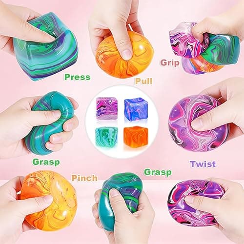 Stress Balls Fidget Toys for Adults Stress Relief, Square Shape Stress Cube Sensory Squeeze Toys, Slow Rising Squeeze Ball for Party Favors Stocking Stuffers (Green) thumbnail 4