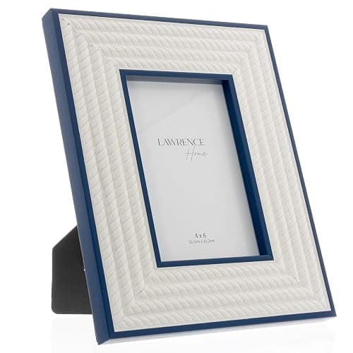 Lawrence Frames 4x6 Breem Frame -Navy with White Rope thumbnail 3