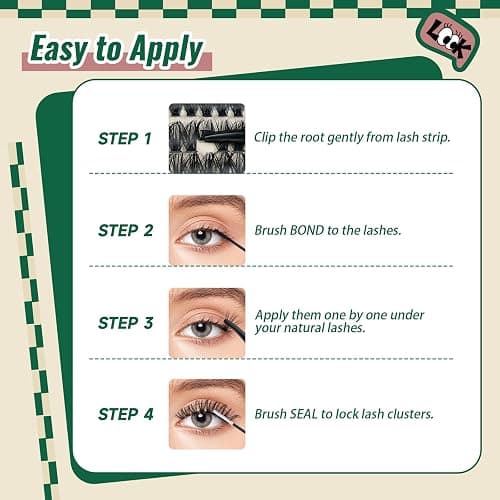 DIY Lash Extension Kit 280pcs Individual Lashes D Curl Eyelash Extension Kit KEYYOU 50D 9-18Mix Natural Lash Clusters with Lash Bond and Seal and Lash Applicator for DIY at Home(KIT-50D-0.07D-9-18Mix) thumbnail 6