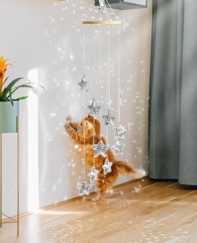 AceList Hanging Disco Ball Decor Star Sun Catcher, 35 Inch Handmade Light Reflecting Hanging Decor for Window, Indoor Room, Home Decor – Unique Sparkle Home Accent & Gift thumbnail 4