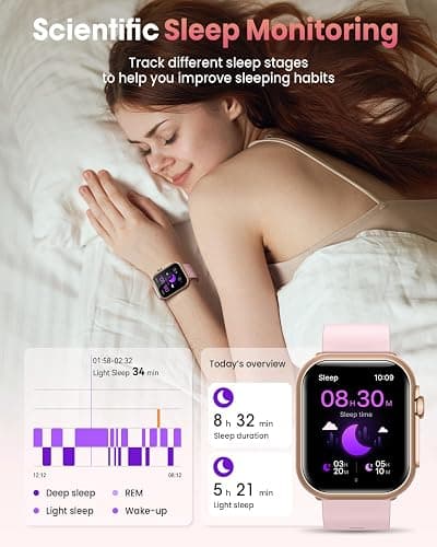 Smart Watch for Women Men Fitness: Smart Watch for iPhone&Android Bluetooth Call with SpO2 Sleep Heart Rate Monitor,IP68,Fitness Tracker with 120+Sport,Reloj Inteligente 30 Day+Battery Life, 2 Bands thumbnail 5