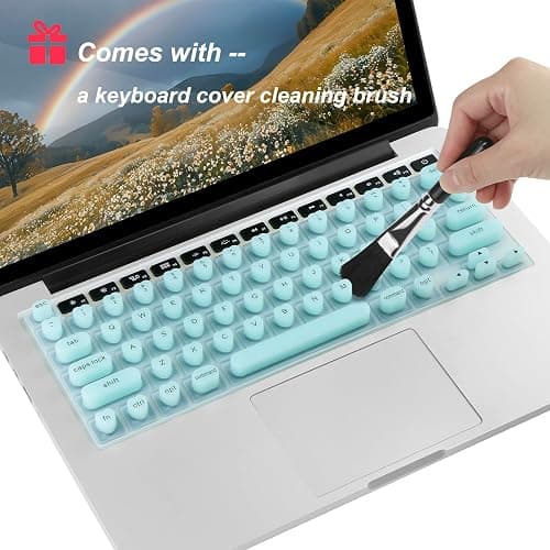 TS-MAYKA Keyboard Cover for Long Nails, Keyboard Film for Nail Art Silicone 3D Raised Keyboard Cover Skin for Typing Comfort Compatible with MacBook Pro/Air 13"/14"/15"/16" 2020-2024 (Blue) thumbnail 3