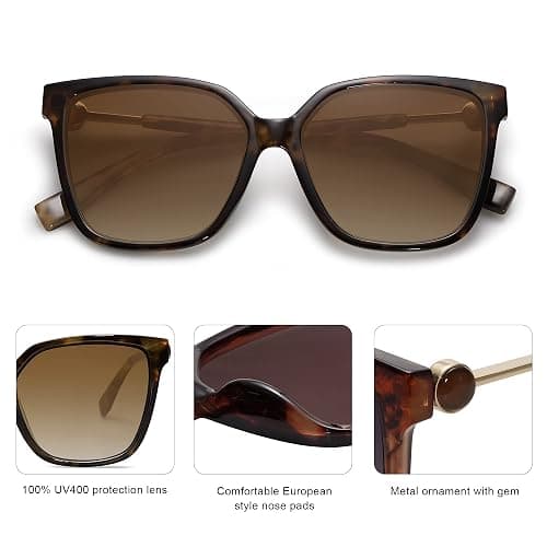 SOJOS Fashion Square Sunglasses for Women Trendy UV Protection Lens Womens Sunnies Sunglasses SJ2196 thumbnail 4