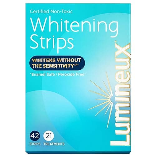 Lumineux Teeth Whitening Strips 21 Treatments – Peroxide Free - Enamel Safe for Whiter Teeth - Whitening Without The Sensitivity - Dentist Formulated and Certified Non-Toxic - Sensitivity Free - Image 1