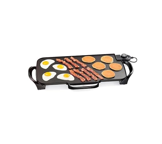 Presto 07061 22-Inch Electric Griddle with Removable Handles, Extra-Large Nonstick Ceramic Surface, Black - Image 1