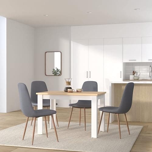 TEMAHOME Nice Dining Table, Oak/White, 110 x 70 x 73 cm thumbnail 6