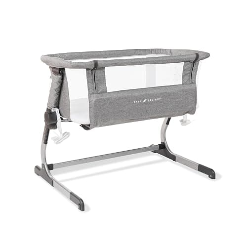 Baby Delight Beside Me Dreamer Bassinet | Bedside Sleeper | 7-Position Height Adjustment | Charcoal Tweed - Image 1