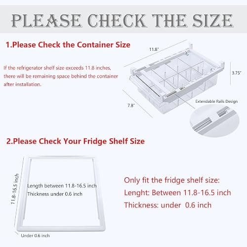 Dewpeton Refrigerator Organizer Bins - Clear Plastic Container Drawer for Egg Vegetable Fruit Snack Drink Food, Home Essentials Organization and Storage for Fridge Kitchen Cabinet Pantry Freezer thumbnail 2