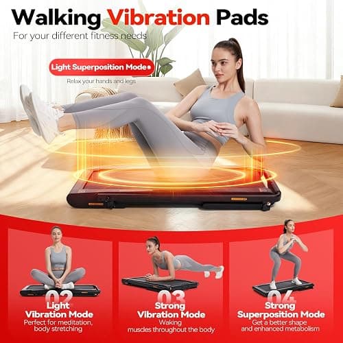 Sperax Walking Treadmill Pad with APP, 3 in 1 Under Desk Treadmill, 400W Low Noise Walking Vibration Pad with Remote Control,Portable Treadmills for Home Office thumbnail 4