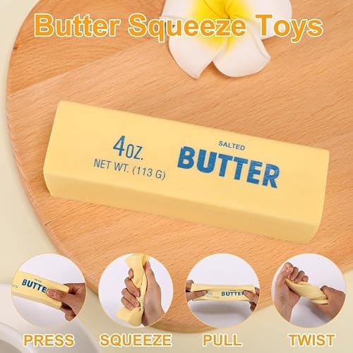 Giant Butter Squishy – Jumbo Squishy Butter Stick, Large & Mini Squeezy Butter Toy, 14oz Stress Relief Slow Rising Fun (1pc*24cm/9.45in) thumbnail 4