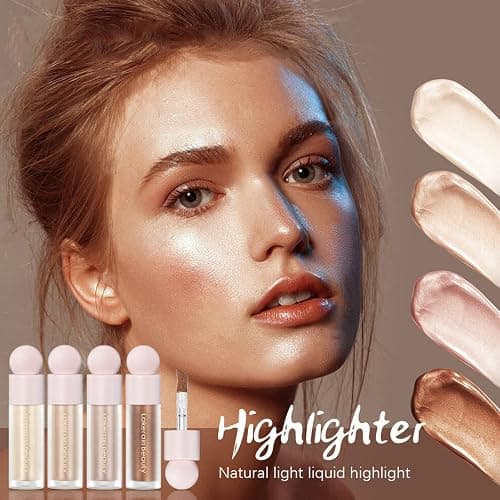 MEICOLY Liquid Highlighter,Long Lasting Liquid Luminizer Shimmer Stick,Waterproof Smooth Highlight Face Illuminator,Silky Natural Glow Makeup Sparkly Highlighters for Face,04 Transcend - liquid luminizer,04 Transcend - 0.25 Fl Oz (Pack of 1) thumbnail 3