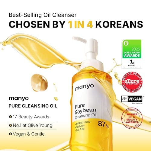 MANYO Pure Cleansing Oil, Natural Oil Cleanser for Face, Makeup Blackhead Remover, Korean Skin Care, 6.76 fl oz (200ml) thumbnail 2