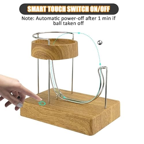 Perpetual Motion Machine, Kinetic Art Perpetual Motion Device Desk Toy, Science Physics Gadget for Office, Desktop Decoration Toys (Wood Grain) thumbnail 6