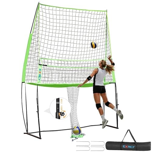 Volleyball Training Equipment, Volleyball Net System with Freely Height-Adjustable for Backyard, 11x 8 FT Volleyball Practice Net for Serving Setting Spiking, Easy Set Up for Indoor & Outdoor Use - Image 1