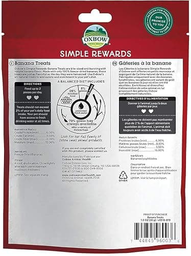 Oxbow 2 Flavor Bundle of Simple Rewards Small Pet Treats: Strawberry and Banana thumbnail 3