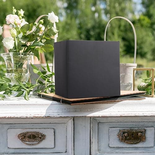 Black Card Box Wedding Favors Post Box Cardboard Receiving Money Box Holder for Wedding Reception, Baby Showers, Anniversary, Birthday Party, Graduation Table Centerpiece Decorations thumbnail 9
