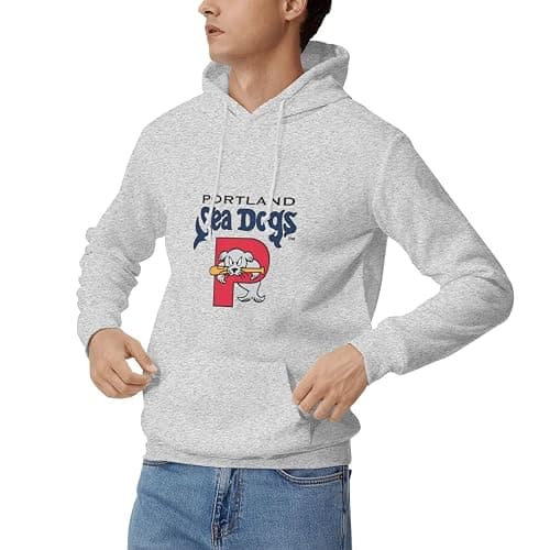 Portland Sea Dogs University Mens Pullover Hooded Padded Sweatshirt,Mens Casual Hooded Sweatshirt thumbnail 6