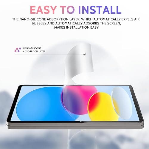 Peslv 2 Pack Like Paper Screen Protector for iPad 10th 2022 10.9" & iPad 11th A16 2025 11", Matte Anti Glare PET Film/Blue Light Filter Eye Protection Cover/Drawing & Writing Feel Like on Paper thumbnail 7