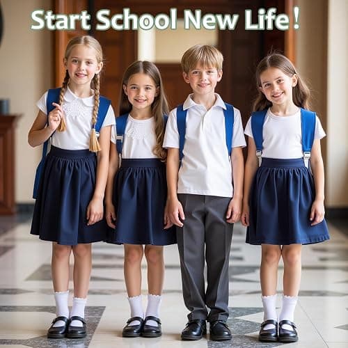 HONGTEYA 6 Pairs Girls White Ruffle Socks School Uniform Dress Socks for Kids Seamless Crew Ankle Cotton Size 2-14 Years thumbnail 2