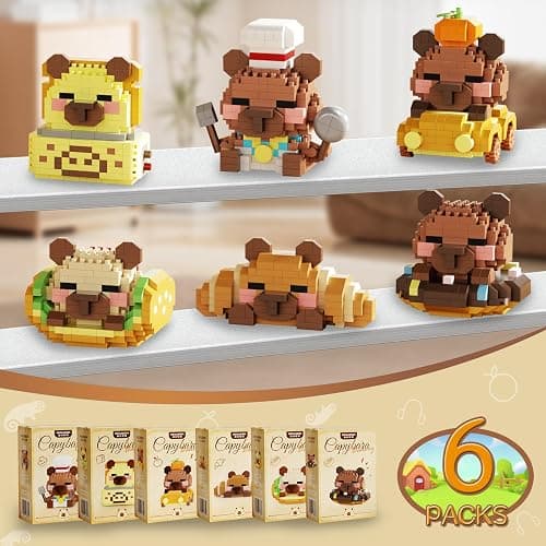 HIGH GODO Capybara Party Favors Building Set, 1632PCS Cute Capybara Building Blocks for Goodie Bag Stuffers, Party Favors Birthday Gift for Adult Teens 14+ (Not Compatible with Major Brand) thumbnail 2