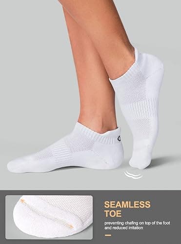 CS CELERSPORT 6 Pairs Ankle Athletic Running Socks Low Cut Sports Tab Socks for Men and Women thumbnail 3