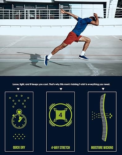 Kinglaman 5 Pack Mesh Workout Shirts for Men Dry Fit Gym Shirts Quick Dry Athletic Short Sleeve T-Shirt Moisture Wicking thumbnail 3