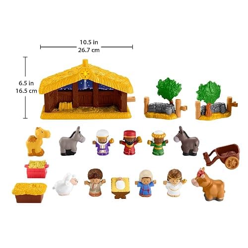Fisher-Price Little People Toddler Toy Nativity Set with Music Lights & 18 Pieces for Christmas Pretend Play Kids Ages 1+ Years​ thumbnail 3