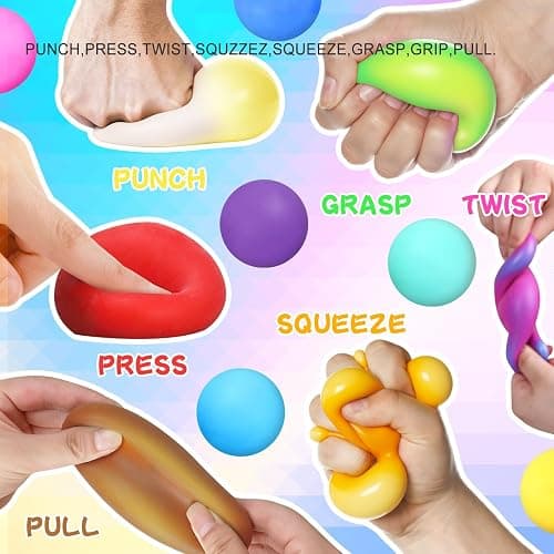 40Pcs Stress Balls-Squishy Bulk-Treasure Box Toys-Fidgets Prizes Bulk-Sensory Balls for Adults -Classroom Prize-Goodie Bag Stuffers, Sensory Toys (40pack Stress Balls) thumbnail 5
