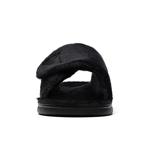 SOLLBEAM Women's Plantar Fasciitis Fuzzy House Orthopedic Adjustable Slippers With Arch Support Orthotic Heel Cup Sandals For Ladies thumbnail 8