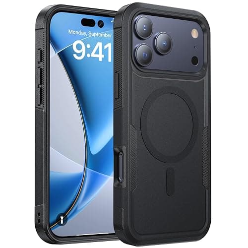 DEVISELOVE Magnetic for iPhone 17 Pro Case Military-Grade Shockproof, Rugged Phone Case, Heavy Duty Protection [Compatible with MagSafe] Anti-Fingerprint Cover for iPhone 17Pro Case 6.3", Black - Image 1