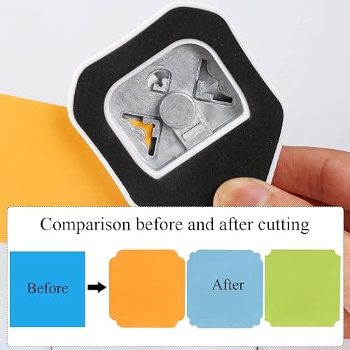 LOONENG 3 Way Beauty Shape Corner Punch, 3 in 1 Corner Paper Punch for Paper Crafts, Laminate, Cardstock, Business Card, DIY Projects, Photo, Card Making and Scrapbooking thumbnail 3