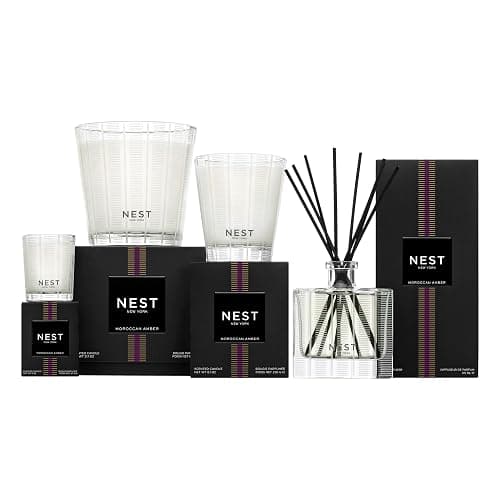 NEST New York Reed Diffuser, Moroccan Amber - 5.9 fl oz - Fragrance for Up to 90 Days - Reusable, Refillable Glass Holder - Includes 8 All-Natural Reed Sticks - Flame Free thumbnail 7