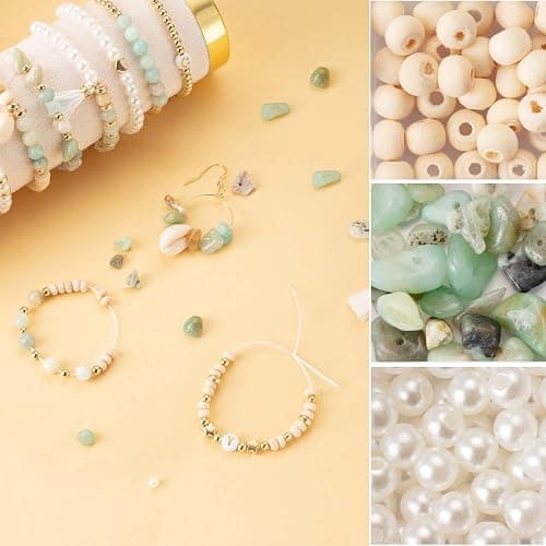 Xylise Jewelry Making Supplies Kit Natural Stone Beads for Irregular Natural Stone with for DIY Craft Bracelet Necklace Earrings for Adults (Amazonian) thumbnail 5