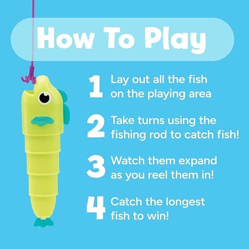 Educational Insights Reel Big Catch Game - Preschool Math Games for 4 Year Olds, Who Can Catch the Longest Fish Game, Kindergarten Learning Activities, Fishing and Counting Games for Kids Ages 3-5 thumbnail 4
