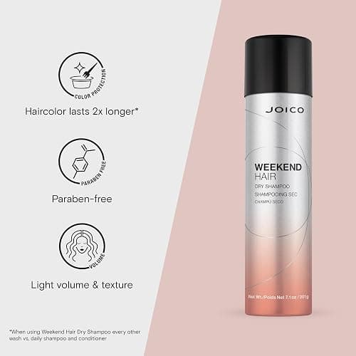Joico Weekend Hair Dry Shampoo | For Most Hair Types | Absorbs Excess Oil | Adds Light Volume & Texture | Color Protection thumbnail 3