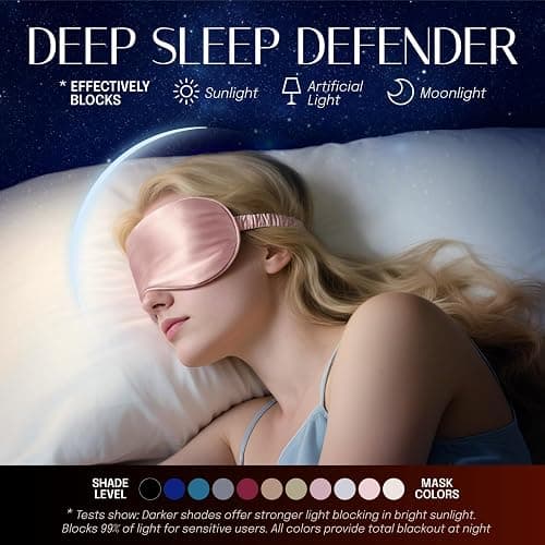 OLESILK Silk Sleep Mask, 100% Mulberry Silk Eye Mask for Sleeping, Double Layer Filling and Elastic Strap, Travel and Nap, Soft Eye Cover Eyeshade with Luxury Bag and Ear Plugs, Pink thumbnail 4