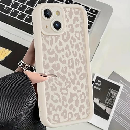 lioscre 2 Pack Cute Cheetah Print Phone Cases for iPhone 14 Case 6.1", Aesthetic Cool Leopard Pattern Design Cover Shockproof Soft Slim TPU Full Camera Lens Protective Funda for Women Girls thumbnail 3