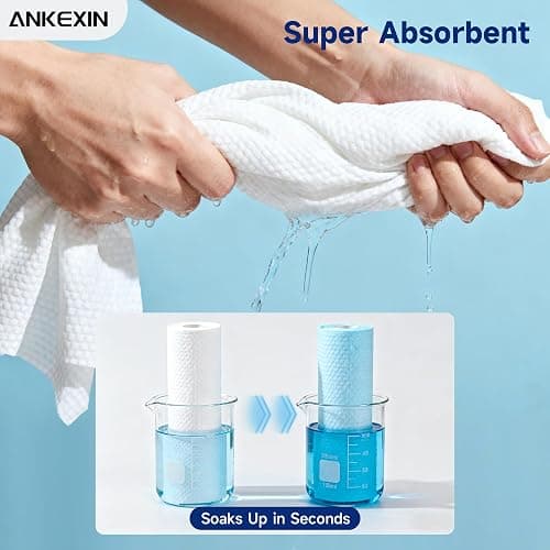 ANKEXIN Disposable Bath Towels 6 Pack, 55" x 27.5" Thick Large Travel Towels Sets, Individually Wrapped, Portable Towels for Travel, Spa, Camping, Hotel Use thumbnail 3