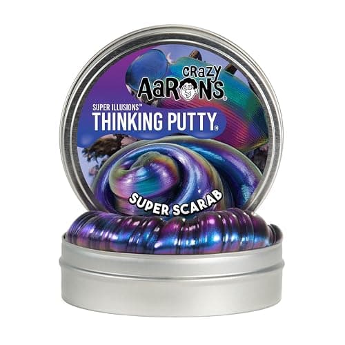 Crazy Aaron's Thinking Putty - Super Scarab - Multi-Color Sensory Putty for Kids and Grown ups in a 4" Tin - Creative and Endless Fun, Stress Relief Therapy Toys, Never Dries Out - Made in USA thumbnail 5