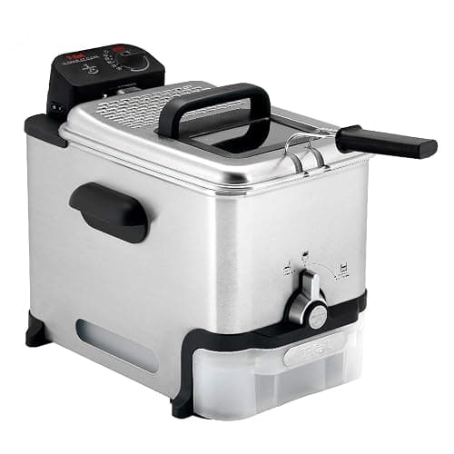 T-fal 3.5L Stainless Steel Deep Fryer with Basket for Home Use, 1700W, Deep Fryer with Oil Filtration, Temp Control, Digital Timer - Image 1