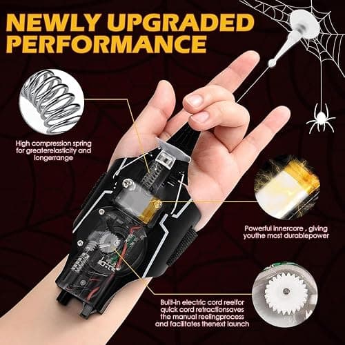M MITLINK Web Launcher Spider String Shooter Toy, Web Shooters Cool Gadgets Reel-in Real Silk Superhero Role-Play Fun Stuff Toys Great for Men and Kids thumbnail 4