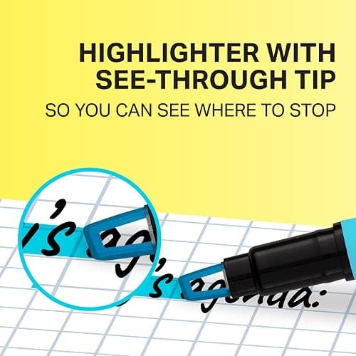 Sharpie Highlighter Clear View Highlighter with See-Through Chisel Tip Stick Assorted 12 Count thumbnail 2